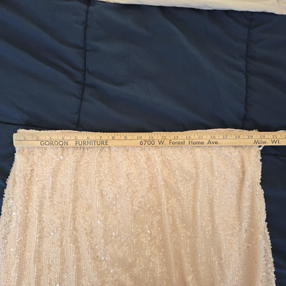 Women's LC Lauren Conrad Sequin Midi Slip Skirt Pink Peach Size XXL - Picture 8 of 8